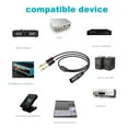 thumbnail image 2 of 2x6.35mm 1/4" Male to 3Pin Male Stereo Microphones Music Converters Adapters, 2 of 9