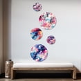 thumbnail image 2 of Designart "Cosmic Undulation Camouflage" Abstract Round Wall Art Set Of 5 - Blue Modern Hallway Metal Art Print Set, 2 of 6