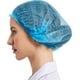 thumbnail image 3 of Paquete de 100 redecillas desechables azules para el cabello, cubierta elástica para la cabeza, gorros bouffant, cubierta sanitaria para la cabeza para servicio de alimentos, spa para hombre, 3 of 5