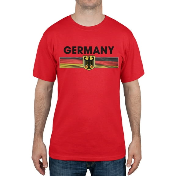 World Cup Germany Eagle Crest Red Soccer T-Shirt - Medium