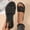 Black, variant on Womens Black Rhinestone Slide Sandals Flat Sparkly Slides Comfortable PU Bling Sandals Size 7.5