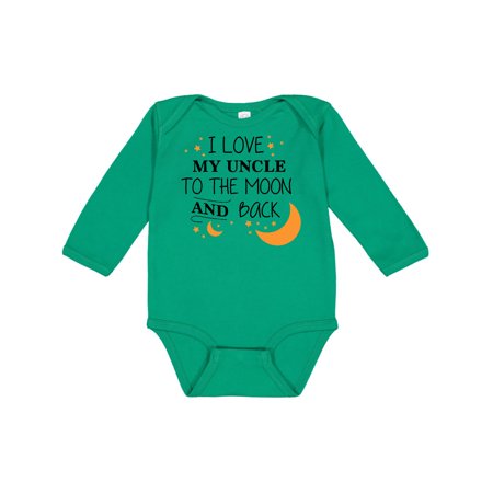 

Inktastic I Love My Uncle To The Moon and Back Gift Baby Boy or Baby Girl Long Sleeve Bodysuit