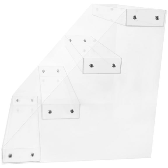 IFANLANDOR 1Set Tabletop Display Rack Acrylic Multi-Level Tiered Easy Assembly Retail Display