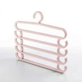 thumbnail image 5 of Qholemyo Trouser Rack 5 Tier Hanger Closet Hanging Pants Special Hanger Home Pants Clip Pants Multi Layer Multifunctional Pants Hanging Storage Clothes Hangers Coat Hanger Closet Hanger, 5 of 6
