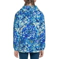 thumbnail image 6 of Kdxio Vibrant Blue Floral Pattern Kids Boys Girls Zip Up Hoodie 3D Printed Hooded Sweatshirt Hoody Coat with Pocket 7-12 Y-Medium, 6 of 6