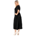 thumbnail image 2 of HAPPY BAY Women's Beachwear Swimsuit Coverups for Women Summer Cover ups for Swimwear Women Button up Shirt Dress Beach L-XL Black, Solid, 2 of 5