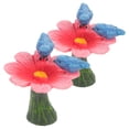 thumbnail image 6 of Raindrops Fairy Tale Bird on Flower Resin Decoration for Home Office or Garden Red 2 Pieces, 6 of 8