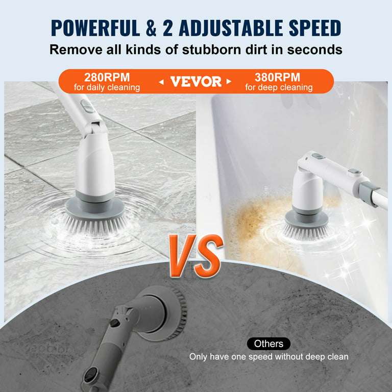 vuitte upgraded electric spin scrubber, cordless cleaning brush, 360