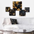 thumbnail image 2 of Designart "Midnight Mystique In Gold And Black I" Damask Wall Art Set Of 5 - Black Bohemian For Bedroom Wall Art Set, 2 of 6