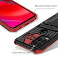 thumbnail image 4 of for Motorola Moto G Stylus 5G 2021 Wallet Case, with Credit Card Holder Stand Kickstand Slim Rugged Shockproof Heavy Duty Defender Armor Military Grade Protective Phone Case - Red, 4 of 9