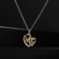 thumbnail image 4 of Joernso Women Necklace Shiny Rhinestones Inlay Heart Pendant MOM Lettered Elegant Dress-Up Alloy Jewelry Clavicle Chain Party Dress Mom Jewelry Mother's Day Gift, 4 of 7