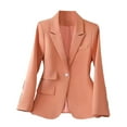 thumbnail image 2 of Kilaqueen Business Blazers for Women Dressy Casual Solid Color Suit Jackets Notched Lapel Collar Slim Fitness Blazer Jackets Lightweight Open Front Cardigan, 2 of 4