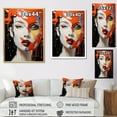 thumbnail image 4 of Designart "Kabuki Reverie Woman Portrait in Japon Art III" Portrait Floater Framed Wall Decor, 4 of 7