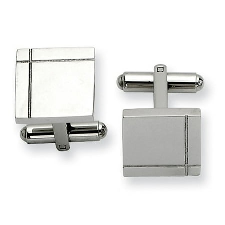 Stainless Steel Engravable Polished Cuff Links