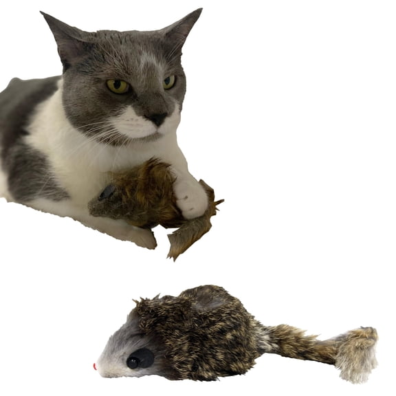 Ethical SPOT Shaggy Plush Giant Mouse - Cat Toy, Fuzzy Mice with Catnip and Rattle Toy for Indoor Cats and Kittens, Perfect Size for Pouncing on, Chasing, Hunting - 8.5in, 1 Piece C42