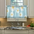 thumbnail image 5 of Daisy Kitchen Curtains 2 Panels UV Protected Tier Curtains, Half Window Curtains Kitchen Tiers for Guest Room Bathroom Sink Laundry Room Basement,24"x27", 5 of 7