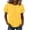 Yellow, variant on GigrtiJin Womens Short Sleeve T Shirts Pleated Baggy Basic T Shirts Casual Outdoor Pull On Round Neck Cropped Tees for Womens