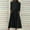Black, variant on Oplxuo Women's Long Sleeve Turtleneck Casual Dresses Fall Winter Loose Pleated Solid Color Swing Midi Dress with Pockets