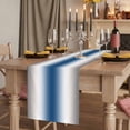 thumbnail image 2 of Lake Blue Grey White Table Runner 120 Inches Long,Farmhouse Ombre Color Modern Cotton Linen Table Runners Dresser Scarves,Decorative Tabletop Scarf Furniture Cover for Home Dinner Party 13"x120", 2 of 8