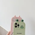 thumbnail image 5 of Slide Camera Cover Animal Ears Cat Bear Frog Phone Case Compatible with iPhone Case (White,iPhone 14 Plus), 5 of 7