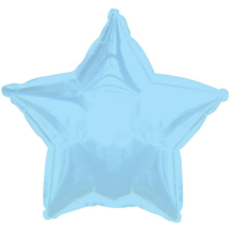 Opalescent Light Blue Star Foil Balloon
