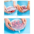 thumbnail image 4 of 6pcs Silicone Stretch Lids Reusable Food Storage Lids For Bowls 6 Different Sizes To Fit Most Containers Dishwasher And Refrigerator Storage Kitchen Supplies, 4 of 9