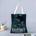 thumbnail image 2 of Bigfoot / Big Foot Bolso de tela con estampado de lienzo para mujer, bolsa de compras reutilizable y estética, con cremallera interior, regalo para mujer,38*45cm., 2 of 6