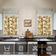 thumbnail image 4 of Country Floral Print Curtains 36 Inch Short - 3 Panel Vintage Farmhouse Set with Bohemian Botanicals, Rod Pocket Window Treatment for Rustic Decor, 4 of 6