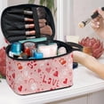 thumbnail image 5 of HELLHERO Paw Love Makeup Bag Travel Toiletry Bag With Brush Storage Travel Make Up Organizer Bag Gifts for Mom Desktop Neatness, 5 of 6