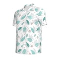 thumbnail image 2 of Rocae Leaf Print Green for Men's Short Sleeve Polo Shirt, Quick Drying Performance Moisture Wicking Sports Men's Golf Shirt Large, 2 of 9