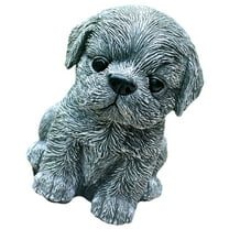 FRCOLOR Outdoor Puppy Statue Decorative Dog Puppy Sculpture Decor Garden Animal Craft