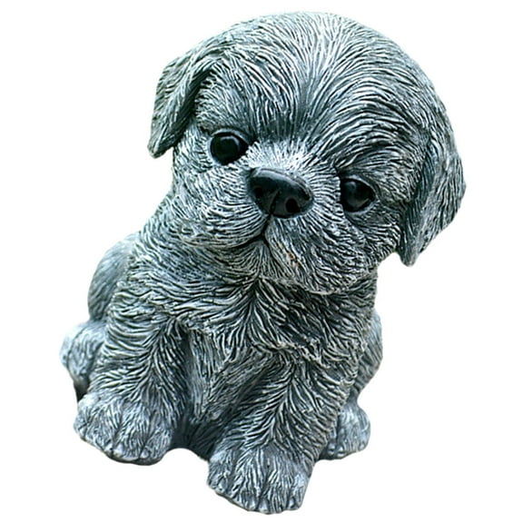 FRCOLOR Outdoor Puppy Statue Decorative Dog Puppy Sculpture Decor Garden Animal Craft