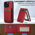 thumbnail image 5 of Allytechgroup Case for iPhone 7 / 8 / SE 2022 & 2020, PU Leather 2 In 1 Wallet Stand Case with Detachable Card Holder Support Wireless Charging Shockproof Magnetic Back Cover for Women Men, Red, 5 of 13