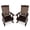 Deep Brown, variant on Innovaze Wooden Patio Rocking Chair,Solid Fir Wood,Heavy Duty 600LBS, for Outdoor or Indoor (Teak Tone, 2-pack)