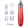 thumbnail image 1 of Removedor de espinillas eléctrico Aspirador de poros 5 cabezales de succión Herramienta de limpieza facial Extractor mejorado para espinillas Comedone rojo Sunnimix Aspirador de poros de puntos negros, 1 of 8