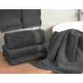thumbnail image 2 of Cotton Paradise 100% Cotton Turkish 4 Piece Hand Towel Set, Soft Absorbent Face Towels Clearance Set, Dark Gray, 2 of 6