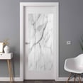 thumbnail image 3 of White Marble Window Privacy Film, Modern Geometric Abstract Minimalist Crack Static Cling UV Sun Blocking Tint Film Heat Control Windows Films for Bedroom Bathroom, Window Stickers 35.4"x78.7", 3 of 8