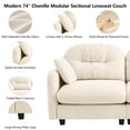 thumbnail image 4 of HUTWIFE Cloud Couches for Living Room, Modular Sectional Sofa, 140" U-Shape 4-Seater Modular Couch, Oversized Sectional Couch with Deep Seat, 4 of 8