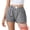 Black, variant on DARING DIVA Women's Gingham Buttons Comfy Breathable Beach Casual Shorts Small Black