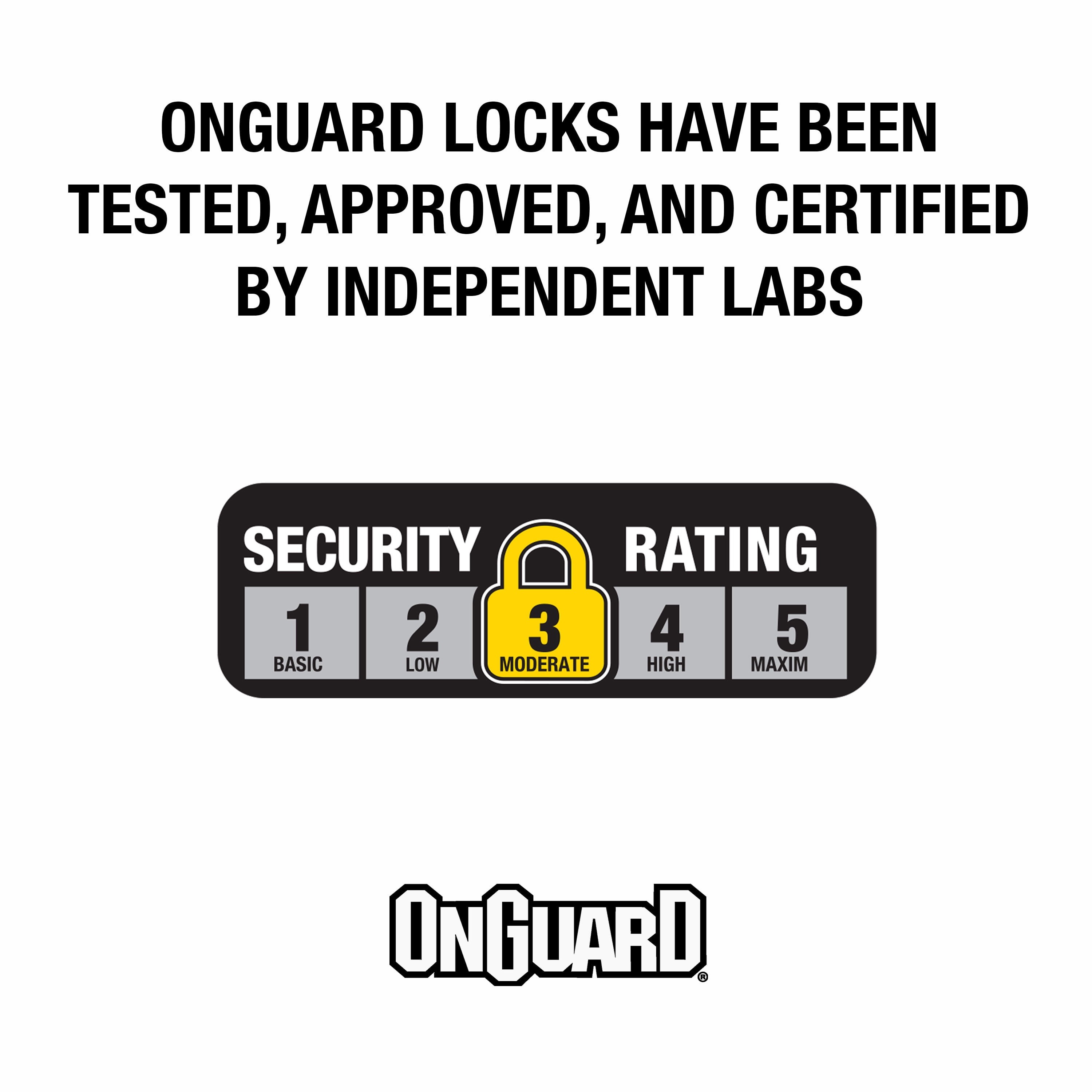Onguard Bike Lock 12mm Combo Cable Bike Lock (Resettable, 6ft. x 0.47in.)