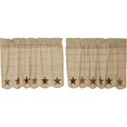 thumbnail image 2 of VHC Brands Abilene Star Tier Ensemble de 2 Rideaux Country L24xW36, Beige, 2 of 8