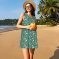 thumbnail image 3 of Yiaed Jungle Animals Print Women's Sleeveless Dress, Loose Fit Summer Dress, Casual Sleeveless Dress for Women, 3 of 7