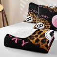 thumbnail image 4 of Castle Fairy Vintage Billiards Twin Quilt Set,Leopard Print Billiards Twin Coverlet Set,Pink Brown Black, 4 of 7