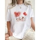 thumbnail image 1 of Camiseta de Verano para Mujer Suave Cuello RedondoWomen's Casual Crew Neck T-Shirt with Pink Bicycle & Butterflies Print, Fashionable Knit Polyester Spandex Blend Top for All SeasonsFather's Day, Mo, 1 of 5