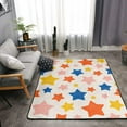 thumbnail image 3 of LNWH Vintage Star Abstract Rug for Bedroom Living Room, Non-Slip Soft Foldable Carpet, 63" x 48", 3 of 6