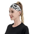 thumbnail image 3 of Goofa Black White Halloween Pattern Sweatbands Sports Headband for Men & Women,Moisture Wicking Athletic headband,Breathable Sweatband,Sports accessories,Workout gear, 3 of 9