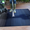 thumbnail image 6 of World Rug Gallery Contemporary Stripe Shade Reversible Recycled Plastic Outdoor Picnic Mat, Camping Rug, RV Rug - NAVY 7'10"x10', 6 of 9