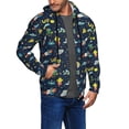 thumbnail image 2 of Kdxio Funny Spaceships Print Men Hoodies Casual Hoodies for Men with Zip Pockets Full Zip Long Sleeve Sweatshirt Sports Hooded Jacket-X-Large, 2 of 5