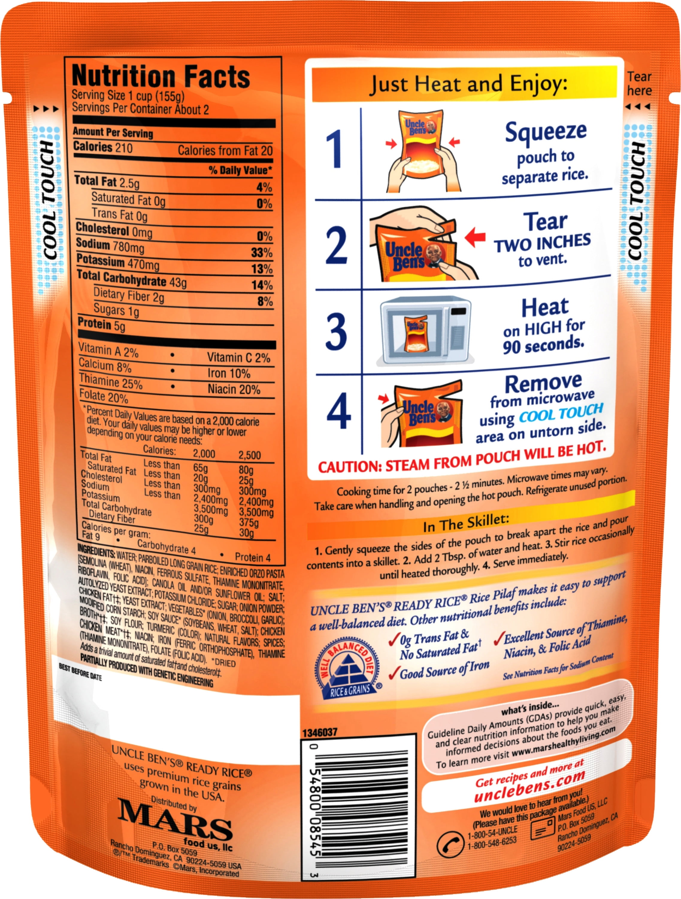 Uncle Ben S Ready Rice Rice Pilaf 8 8oz Walmart Com Walmart Com