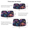 thumbnail image 5 of ALAZA Neon Mushrooms Windshield Sun Shade Car Foldable Sun Visor Block UV Rays Protector 53"x23.5", 5 of 8